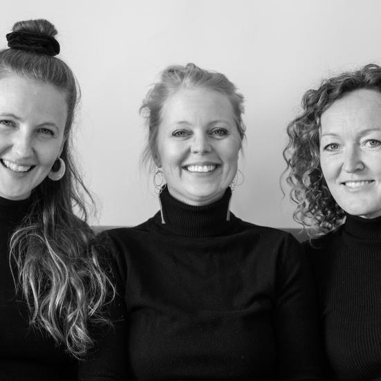 Foto af Martine Madsen, Sara Grabow og Eva Skipper