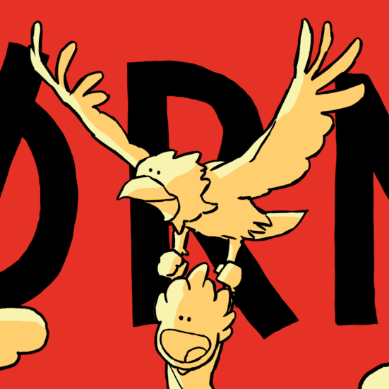 Udklip af forside fra den grafiske roman Ørn