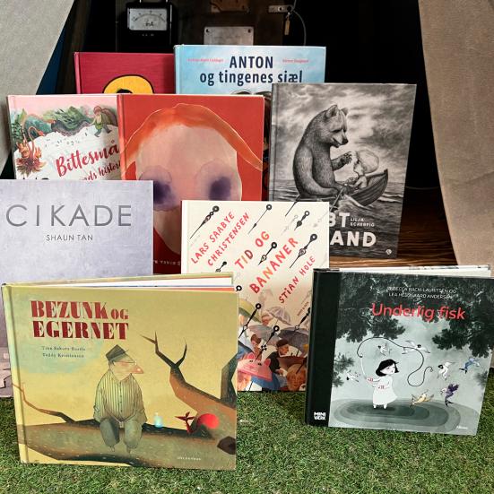 opstilling af billedbøger til større børn