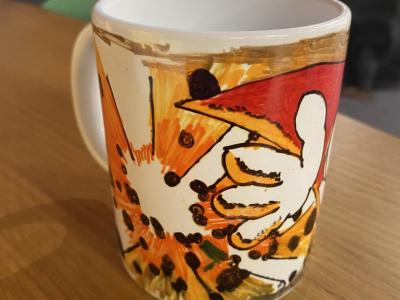 Billede af en kop designet ved en tidligere workshop