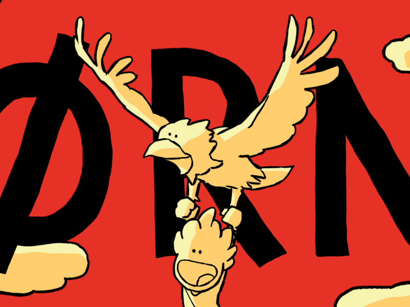 Udklip af forside fra den grafiske roman Ørn