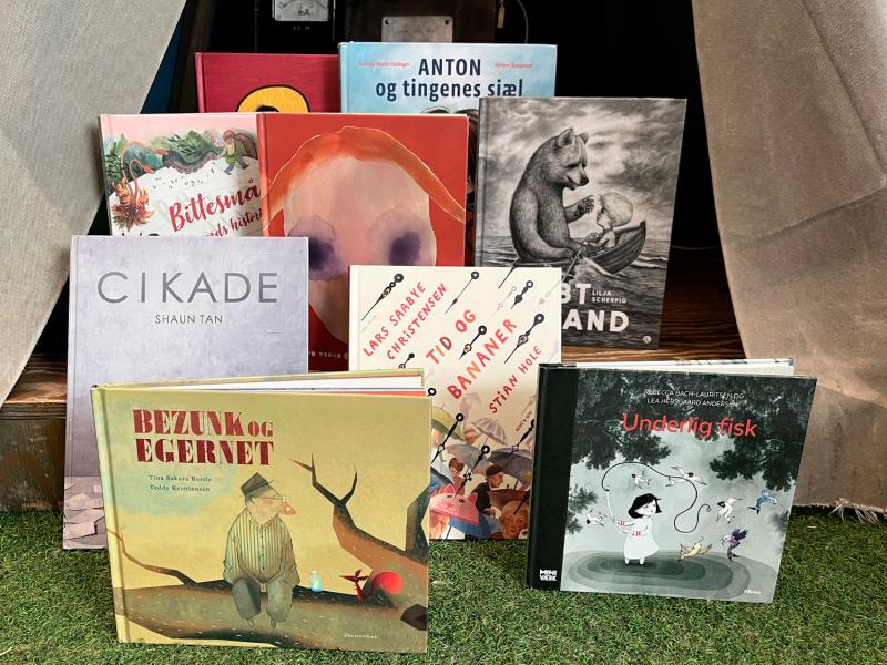 opstilling af billedbøger til større børn