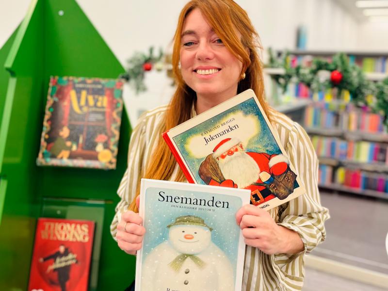 Bibliotekar med julebøger
