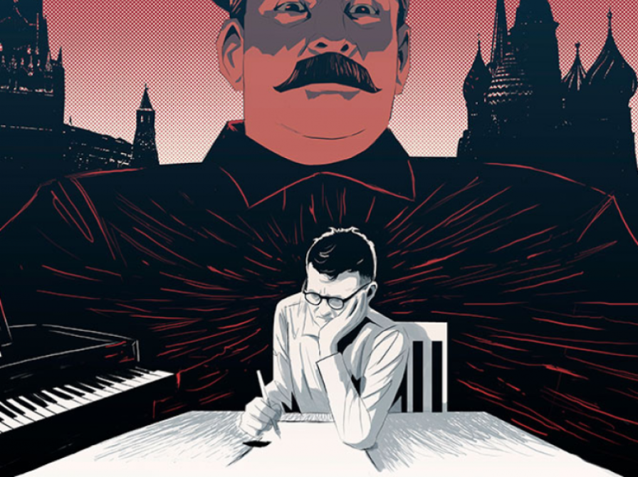 Illustration fra Mikkel Thrane Larsens artikel "Om politik og erotik i Sjostakovitjs musik"