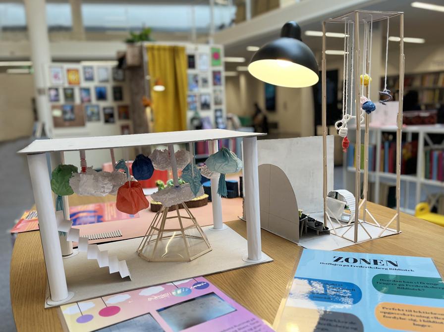 Miniature model til et nyt ungemiljø på biblioteket